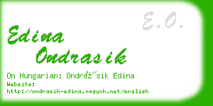 edina ondrasik business card